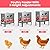 40 lb Automatic Chicken Feeder No Waste, 6 Feeding Port Large Metal Chicken Feeders, Poultry Feeder with Adjustable Height Base & Locking Lid, Rat Proof Chick Feeder for Chickens, Ducks & Geese