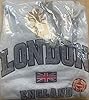GWCC LE129 London England Applique Embroidery Hooded Sweatshirt Hoodie Ash Grey Colour XS to 2XL (as8, alpha, xx_l, regular, regular) #5
