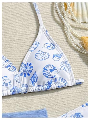 Image of RoseSeek Girl's 3 Piece Cute Bowknot Bathing Suit Halter Triangle High Waisted Swimsuit with Beach Cover Up Skirt