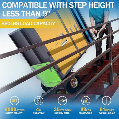 Rxfsp RXF-A035 Electric Stair Climbing Dolly, 1200W Powered Electric Stair Climbing Hand Trucks Dolly Cart thumb #3