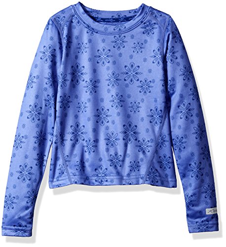 Terramar Genesis Climasense Long Sleeve Fleece Crew Hoodie, Aspen Daisy Print, X-Small (4-6)