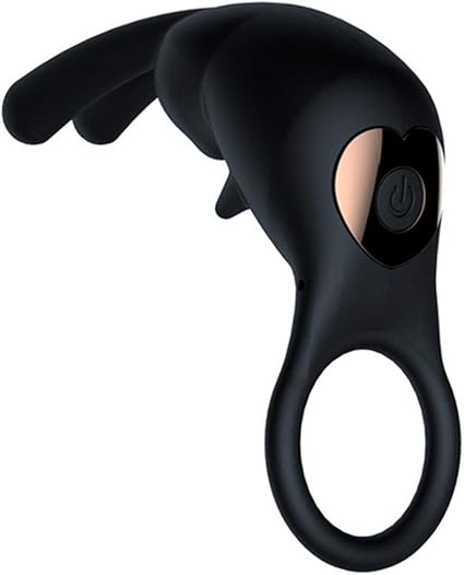 Vibrador de anillo para el pene con orejas de conejo, 10 ...
