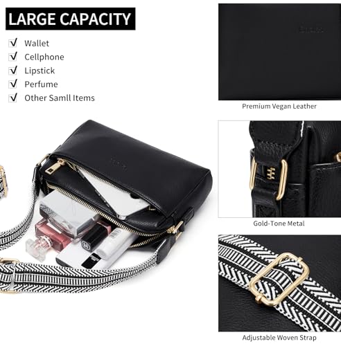 Cnoles Crossbody Bag Small Women Shoulder Cell Phone Handbags Fashion Vegan Leather Purses For Women with Guitar Strap4