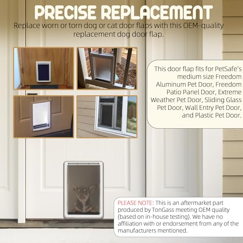 image for TonGass (2-Pack) PAC11-11038 Medium Dog Door Flap Replacement Compatib