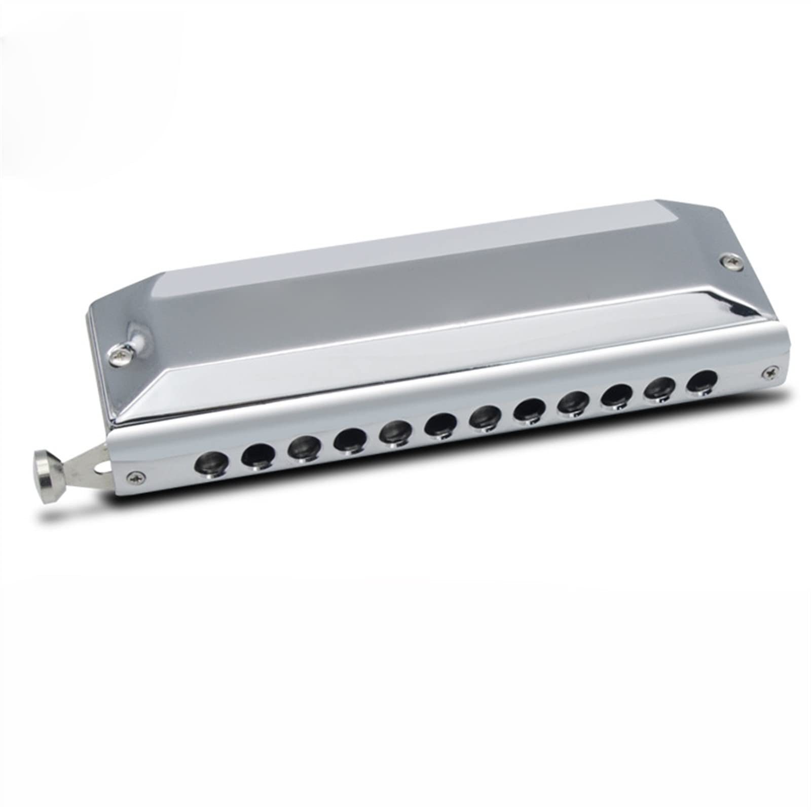 12-dołkowa Harmonijka Chromatyczna Dla Dorosłych, Dzieci I Studentów Początkujących Do Gry Na Harmonijce Harmonijka Dla Początkujących (Color : Silver)