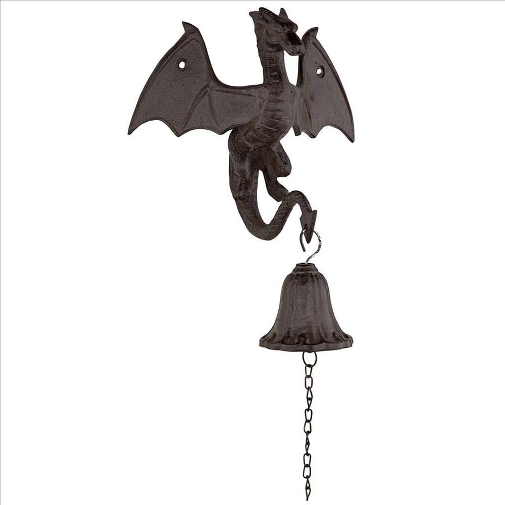 Design Toscano Castle Dragon Gothic Iron Bell, Black