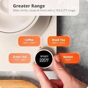 Greater Goods Electric Gooseneck Kettle, 1200W Stainless Steel with Precision Temperature Control, Fast Boil, BPA-Free, Ideal for Pour Over Coffee and Tea,1L (Birch) Greater Goods Electric Gooseneck Kettle 1200W Stainless Steel with Precision Temperature Control Fast Boil BPA Free Ideal for Pour Over Coffee and Tea1L Birch