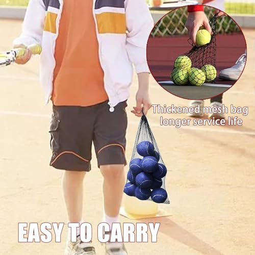 Image of Tennis Balls, Magicorange 12 Pack Advanced Training Tennis Balls Practice Balls, Pet Dog Playing Balls, Come with Mesh Bag for Easy Transport, Good for Beginner Training Ball (Blue)