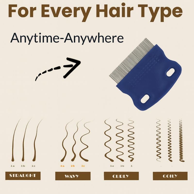 Image of ANKITA 2 Pieces LICE COMB, Head Lice and Nits removal Comb for Women, Men & Kids Hair | Stainless Steel comb | Antilice Treatment Remover for Eggs | LICE COMB PACK OF 2, (SLC-4). PROMOTIONAL PRICE FOR LIMITED PERIOD