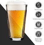 Drinking Glasses 22 oz, Beer Pint Glasses Set of 6. Large Beer Pint Glass Capacity, Highball Glasses Water Glasses Glass Cups Cup Sets,Perfect for Cold Beverages, Soda, Water - Used in Bar