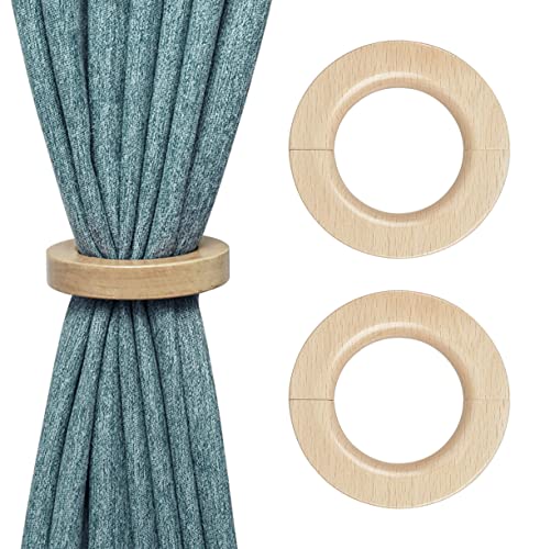Holz Magnetische Vorhang Raffhalter, Moderne Dekoration Gardinenhalter für Zuhause, Büro, Hotel, Fenster - 2 Stück Cover