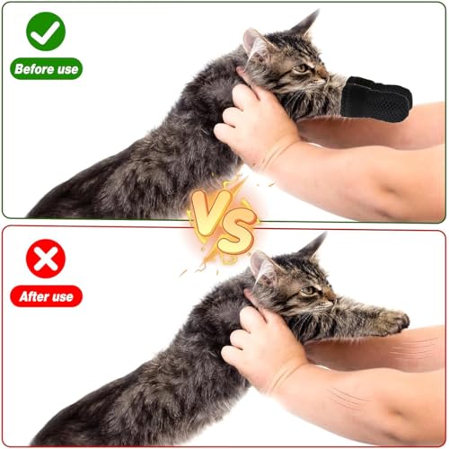 JEYORZY 4 Stück verstellbare Katzenschuhe aus Netzstoff, Atmungsaktiv Katzenpfotenschutz, Katzenstiefel zum Baden von Haustieren, Schneiden von Nägeln, Überprüfen