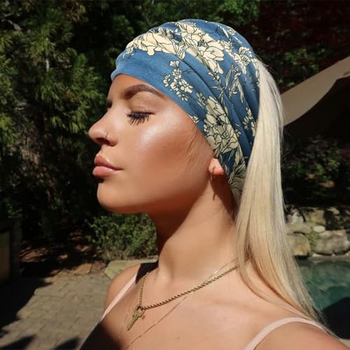 Image of DRESHOW 4 Pack Turban Headbands for Women Wide Vintage Head Wraps Knotted Cute Hair Band Accessories