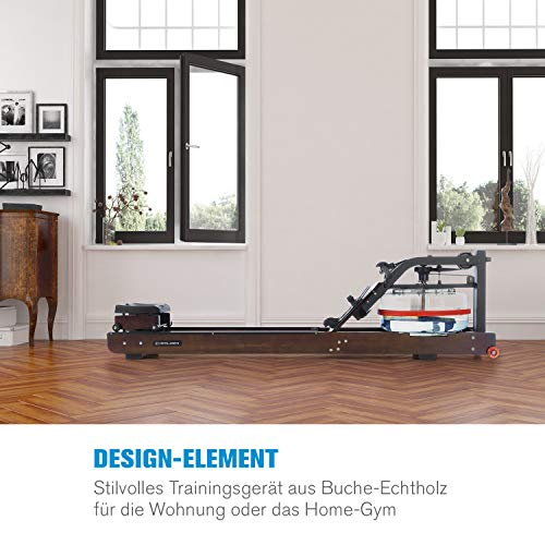 Capital Sports Stoksman 2.0 Rudergerät für Zuhause, Echtholz Rudergerät Wasser, Wasserrudergerät mit LCD-Display, 120cm… – Bild 3
