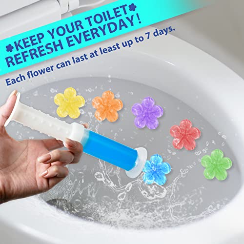 Toilet Gel Stamp, 6Pcs/72 Count Flower Fragrance Bathroom Deodorizer Bowl Cleaner Toilet Refills #TOP1