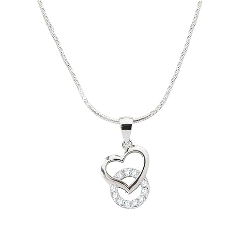 ANAYRA Cupid Pure Silver Necklace Set For Women, 925 Silver jewelry Set, Anniversary Gifts For Wife, Women Necklace Set Latest Design, Elegant jewelry Set For Women, Birthday Gift For Women