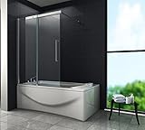 Schiebetür-Duschtrennwand DOZE 120 x 150 (Badewanne)