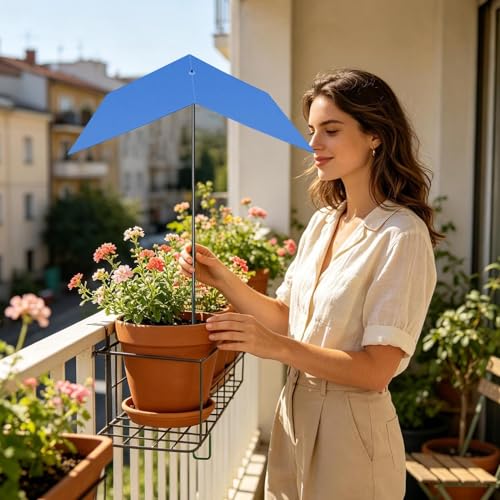 Paraguas sombreador para plantas cubiertas de protección contra lluvia en huertos de patio 2