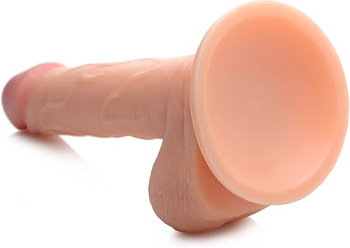 Miniatura 6 de SEXFLESH Consolador realista con bolas de 7.5 pulgadas | Juguete sexual para hombres, mujeres y parejas | Detalles realistas, firmeza media, con una