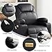 Devoko Massage Recliner Armchair for Elderly, Oversized Recliners Armchair Lounge Sofa with USB Ports, Hidden Drink Holders, Dual Side Pockets, for Home Living Room Theatre, PU Black
