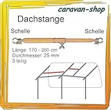 Dachauflagestange 25 mm 170-280 cm, Verandastange Dachstange Zelt-Stange Zeltgestänge Zeltstangen Vorzelt Wohnwagen Caravan