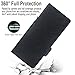 Vitodo for Galaxy Z Fold 6 Case with S Pen Holder, Genuine Leather Wallet Case Built in Slide Camera Cover, Card Slot, Kickstand, Hinge Protection Phone Cover for Samsung Galaxy Z Fold6 (Black)