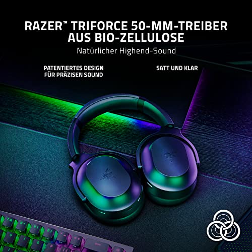 Razer Barracuda Pro - Kabelloses Gaming-Headset mit Hybrid ANC (THX Achromatic Audio Amplifier, Triforce 50mm Treiber, Integriertes Beamforming Noise-Cancelling Mic) Schwarz