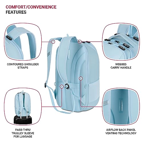 Image of SwissGear 8119 Laptop Backpack, Light Blue, 19 In