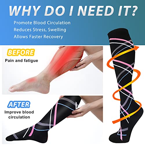 image for Aoliks Compression Socks for Women & Men(1/8 PACK) - Best for Running,