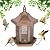 Metal Bird Feeder for Outdoors Hanging, Hexagon Bird Feeders for Garden Yard, 3LB Wild Birdfeeder Squirrel Proof for Outside