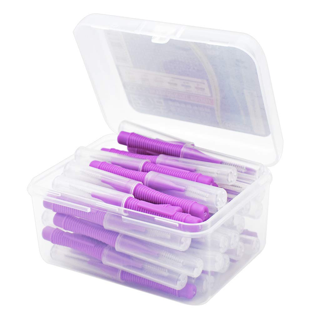 Zahnzwischenraumbürstenköpfe, Zahnbürsten, Handheld, Mundhygiene-Werkzeug, Haushalt, Reisen, Urlaub, Lila, 1,2–1,5 mm, 40 Stück