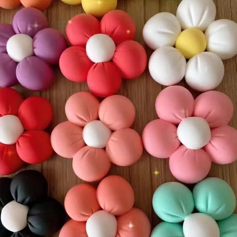 Miniatura 4 de Yuxuanish 30 flores de arcilla acabadas para bricolaje, 1.18 a 1.2 pulgadas, flores de arcilla con acabado hecho a mano para niñas, niños