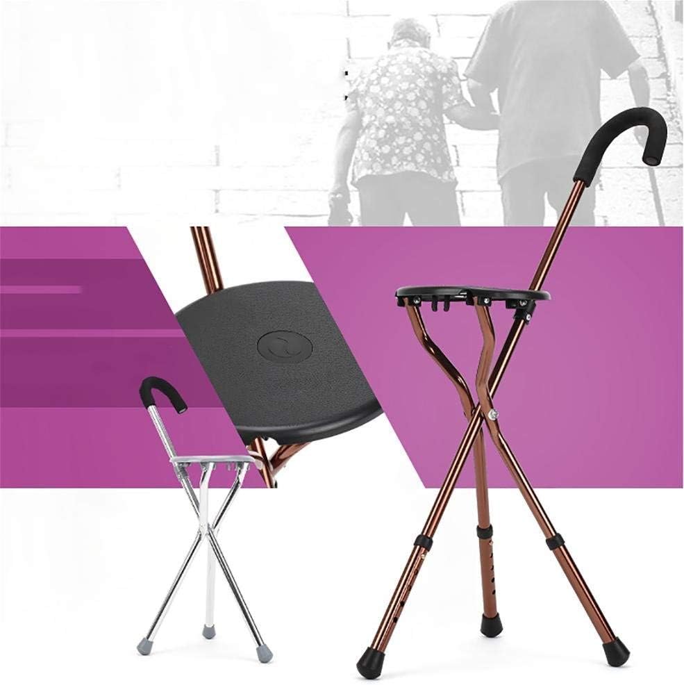 Sport Walking Cane Seat Tripod Folding Stand Stick Lightweight Travel Cane Adjustable,Crutches