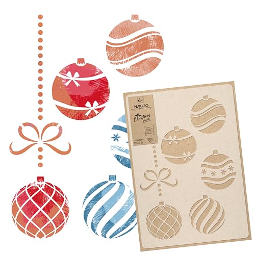NAKLEO Christmas Artificial Snow Window Decoration Reusable Plastic Stencil - 30x42cm / 11.8