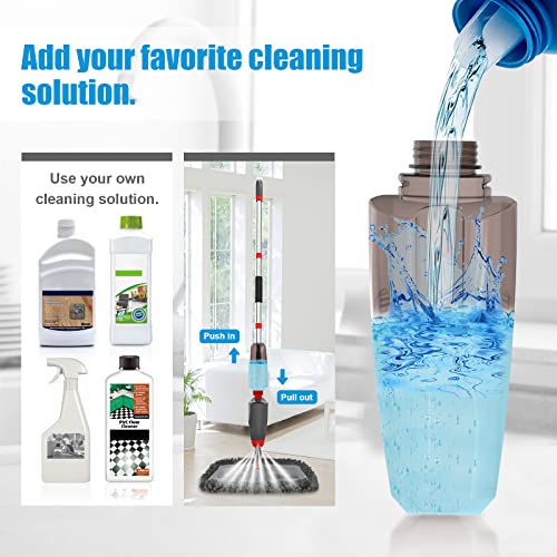 Spray Mop For Floor Cleaning - Microfiber Floor Mop With 3 Washable Pads,550Ml Refillable Bottle, Reusable Flat Mop With Sprayer For Hardwood Laminate Wood Ceramic Floor Cleaning,Dry Wet Use #TOP4