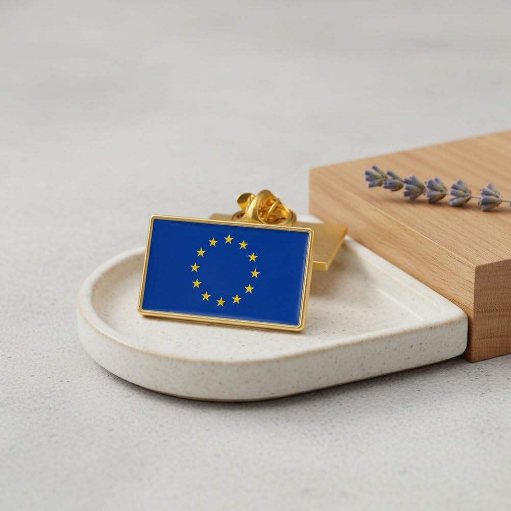 Flaga Unii Europejskiej, metalowa przypinka z flagą, pamiątka z podróży, prezent dla mężczyzn i kapelusz, ubrania, plecak