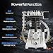 66Gal Single Stage Twin Cylinder Air Cylinder Motor Piston Assembly, 2200W Min Air Compressor Pump Head for Automotive Tools Machinery Construction Workshop Repair Use