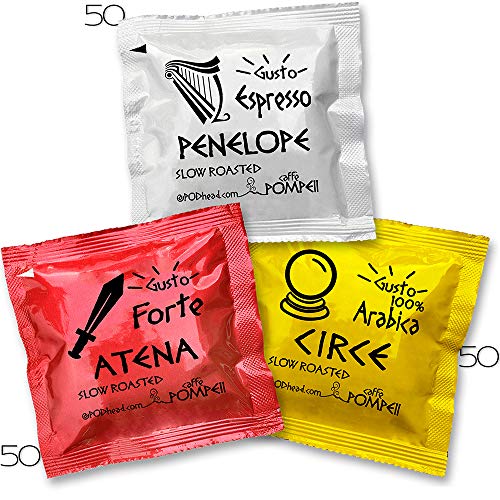 Caffe POMPEII - E.S.E. 7gr Espresso Coffee Pods - Compatible with All ESE Espresso Pod Machines (VAR - //coolthings.us