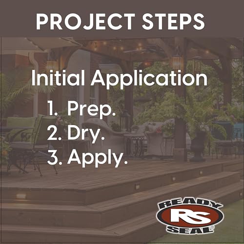 Image of Ready Seal Exterior Wood Stain | Semi-Transparent Oil-Based Formula | Professional Grade Stain and Sealer in One | Ideal for Decks, Fences, Pergolas, Wood Siding & More | Gallon | Dark Walnut