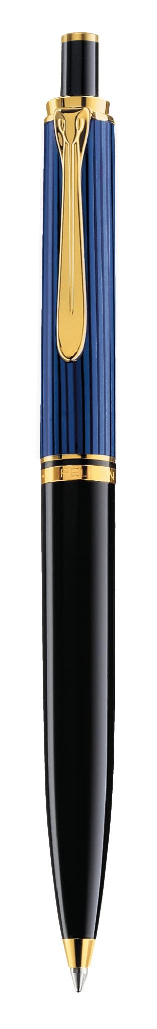 Pelikan Kugelschreiber Souverän 400, Schwarz-Blau, hochwertiger Druckkugelschreiber im Geschenk-Etui, 996843