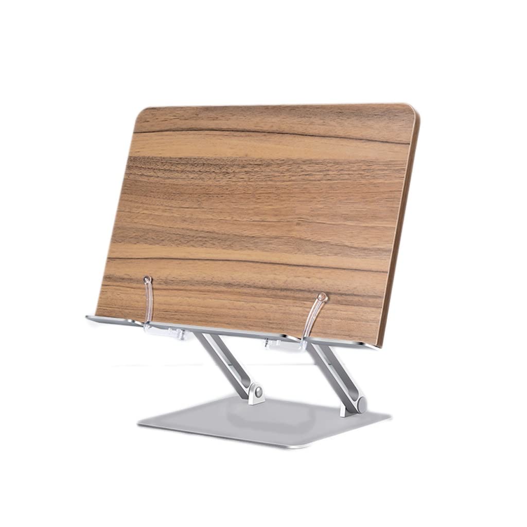 Soporte de libro para evitar dolor de cuello en escritorio con tableta de viento de madera