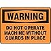 Accuform MEQM332XL, 10" x 14" Aluma-Lite Sign: "Do Not Operate Machine without Guards in Place", Pack of 8 pcs