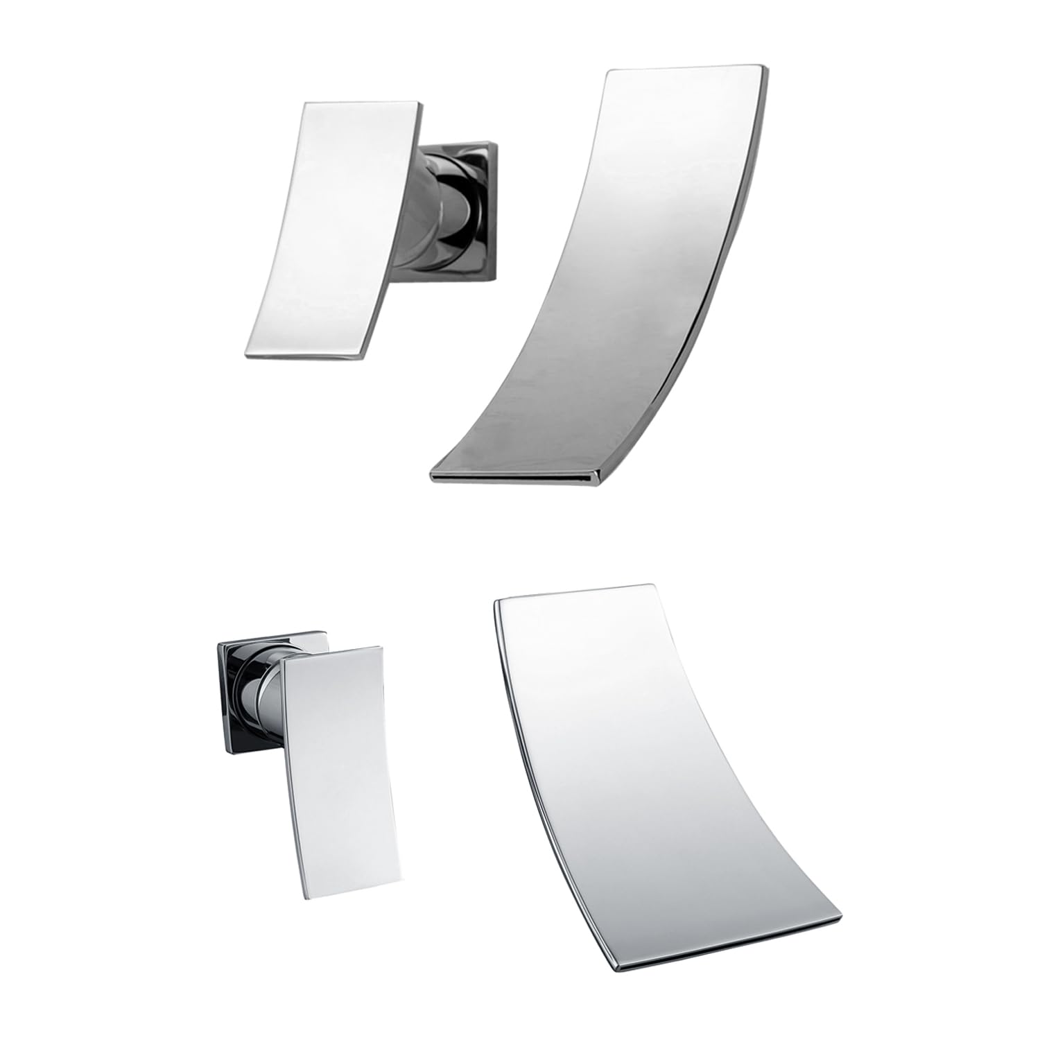 Hcfyauis Waterfall Bathroom Faucet S1371cw-Lh + Waterfall Tub Faucet Set S1364cw-Lh