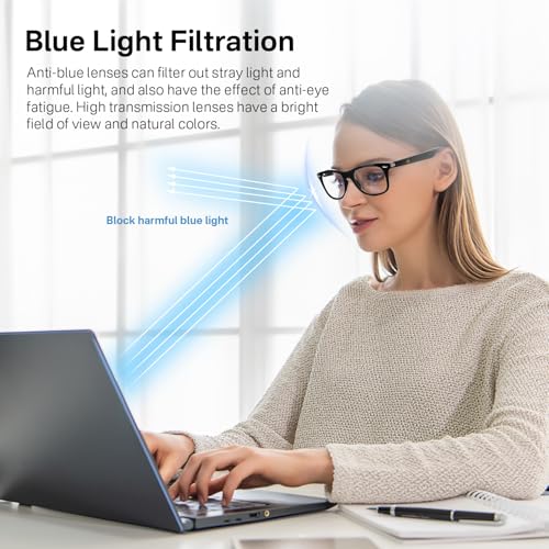 Image of Smart Glasses with Open-Ear Bluetooth Audio & Blue Light Filtering | Build-in Mic & Speakers, Touch & Voice Assistant Compatible - Up to 6 Hrs Battery, Smart Eyewear for Office Driving