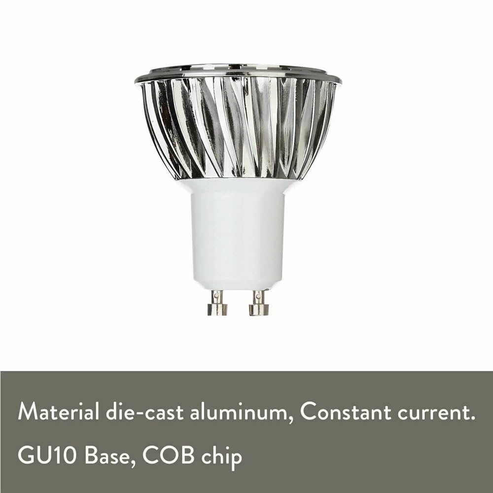 KJXP, Lot de 10 ampoules LED COB AC85-265 V GU10 5 W for éclairage domestique(Warm White)