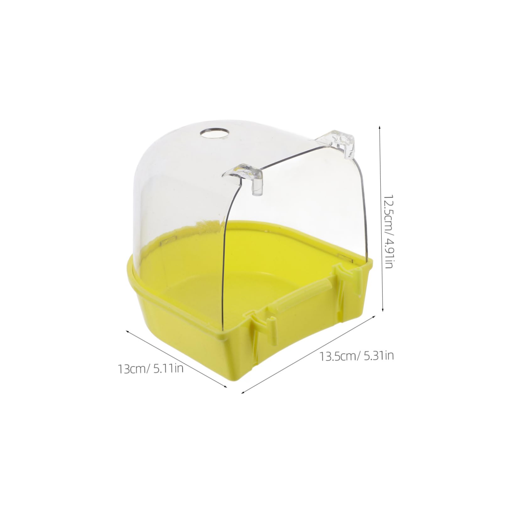PEPLAYTAL Canary Parrots Bath Shower Box Bowl Splash Accessories Cage Hanging Bath Tub