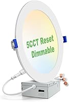 Vista 19 de zouzai paquete de 6 luces de techo empotrables ultrafinas de 4 pulgadas en negro, 5 CCT, con caja de conexiones, 2700K/3000K/3500K/4000K/5000K