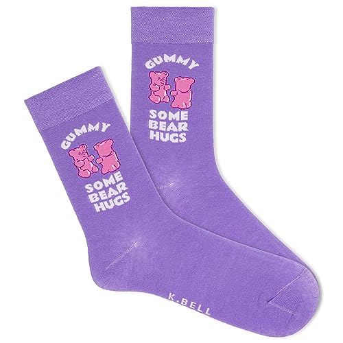 Chaussettes femme K.Bell oursons en gélatine violet couleur tendre douceur douce pointure 37-44