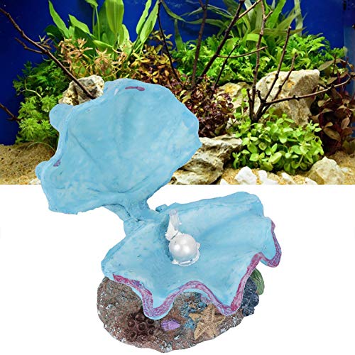 Aquarium Resin Shell Pearl, fácil de limpar não tóxico Borbulhador de conchas de aquário para aquári