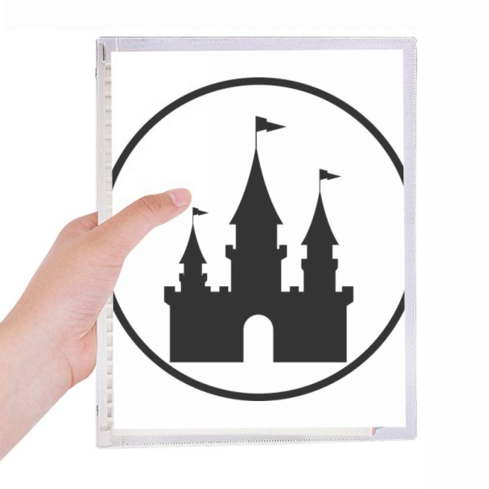 Carnet à spirale rechargeable château bloc-notes noir A5